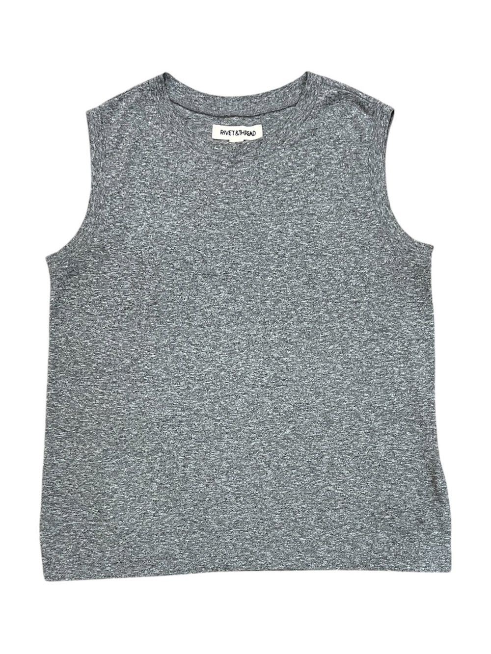 Rivet & Thread Heather Grey Muscle Tank Sleeveless Shirt Size Small